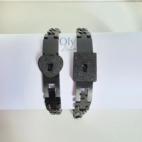 Image of Pulseras de Pareja con Llave Única y Diseño Exclusivo