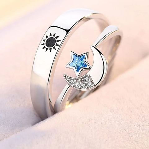 Image of Anillos de Promesa Sol y Luna – Amor Eterno de Pareja