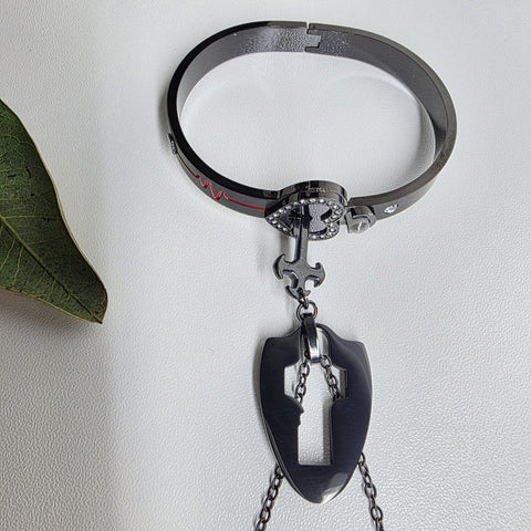 Image of Set de Collar y Pulsera de Pareja con Llave Única