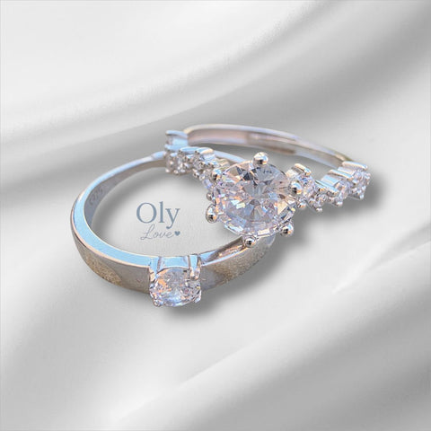 Image of Anillo de Promesa LUZ ETERNA - Plata ley 925 con Moissanita