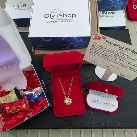 Image of Juego Sol y Luna Collar + Anillo