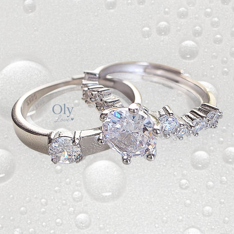 Anillo de Promesa LUZ ETERNA - Plata ley 925 con Moissanita