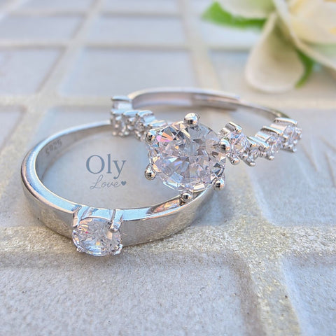 Image of Anillo de Promesa LUZ ETERNA - Plata ley 925 con Moissanita