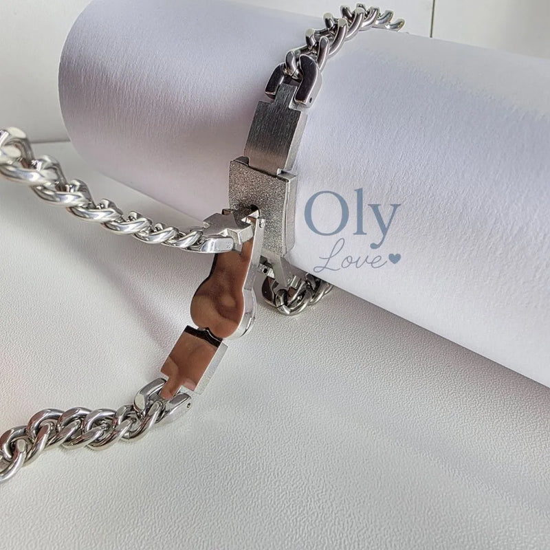 Pulseras de Pareja con Llave Única y Diseño Exclusivo