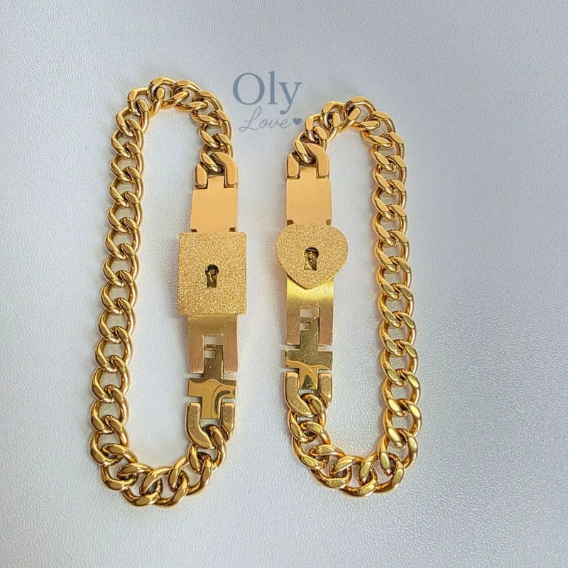 Pulseras de Pareja con Llave Única y Diseño Exclusivo