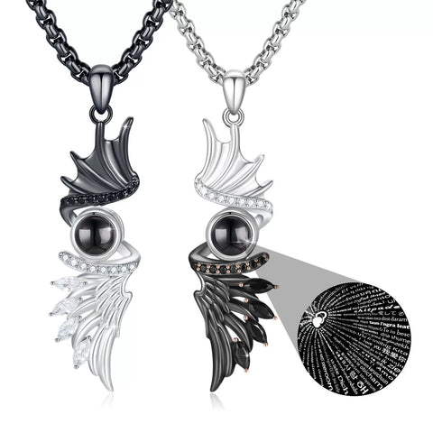 Image of COLLAR PAREJA ANGEL DEMON WINGS