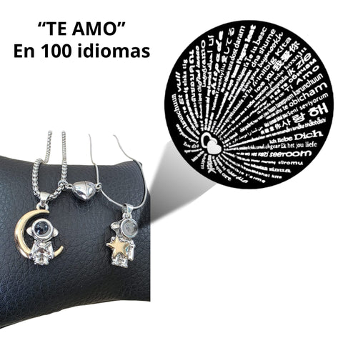 Image of Collar Pareja Luna y Estrella