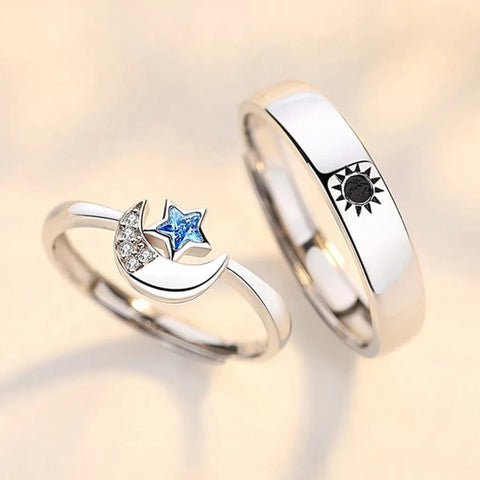 Image of Anillos de Promesa Sol y Luna – Amor Eterno de Pareja