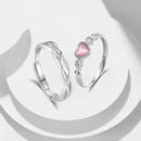 Anillos de Promesa Alma Rosa – Cuarzo Rosa e Infinito