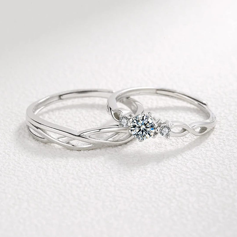 Anillos de Promesa Infinito – Pasado, Presente y Futuro