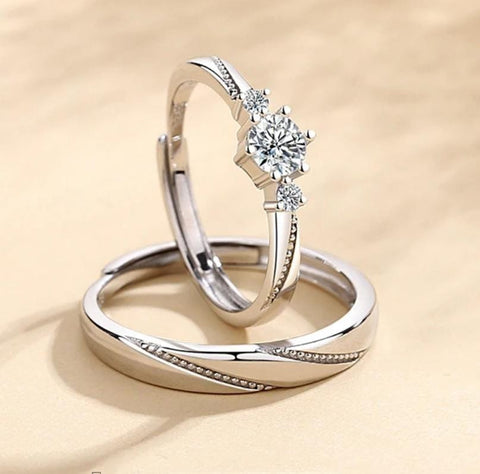 Image of Anillos de Promesa Pasado, Presente y Futuro – Set de Pareja