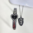 Set de Collar y Pulsera de Pareja con Llave Única