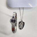 Set de Collar y Pulsera de Pareja con Llave Única