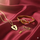 Set de collar y pulsera de pareja con llave