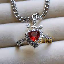 Image of Juego pulsera y anillo daga