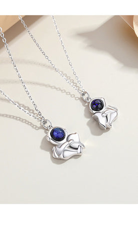 Image of Collar de pareja Abrazo Eterno S925